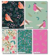 Tissu de Noël Bethany Salt Jolly Robin 100 % coton (2905)